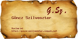 Göncz Szilveszter névjegykártya